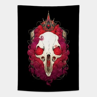 Rat Skull with Crown Tapestry