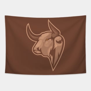 Sturdy Buffalo Head Design Tapestry