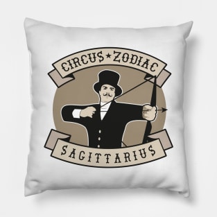 Zodiac Circus Emblem. Sagittarius. Pillow