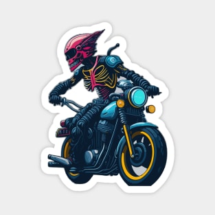 Skeleton in motorcycle Magnet