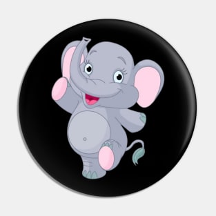 Elephant Happy Pin