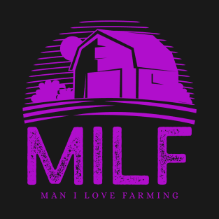 man i love farming purple T-Shirt