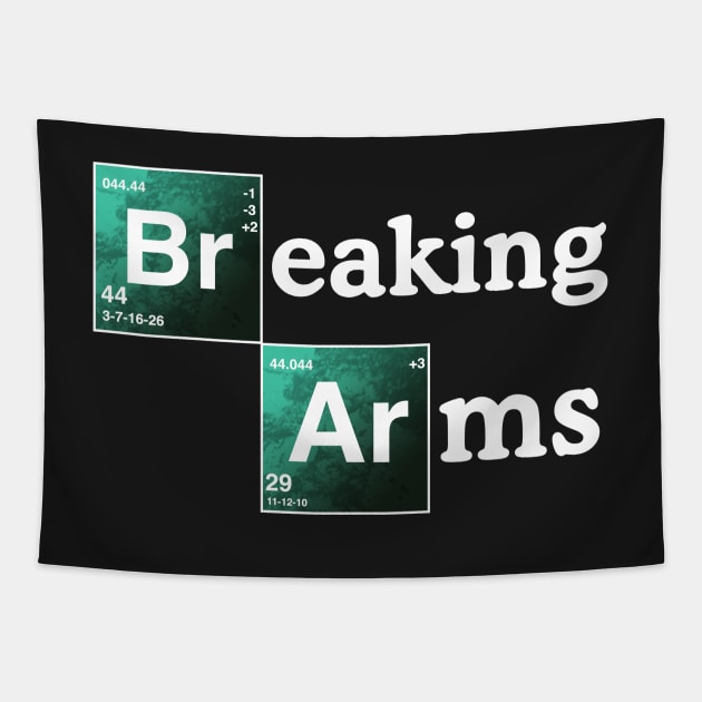 Breaking Arms Tapestry by Heel Shirts