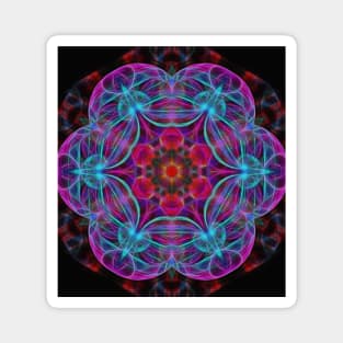 Vibrant wheel of fortune mandala Magnet