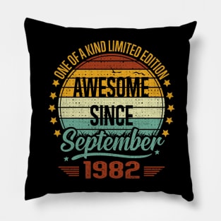 40 Year Old Awesome Since September 1982 Gift 40th Birthday Pillow