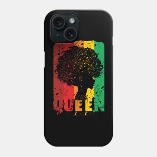 Black Queen Women Shirt Afro American Strong Natural Hair Phone Case