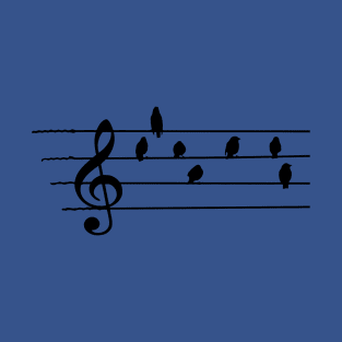 Music - clef - birds as notes T-Shirt