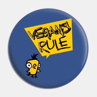 Vegans rule Pin