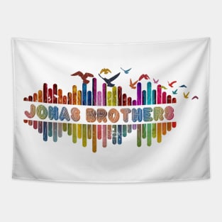 Tone Color Wave With Name-Jonas Brothers Tapestry