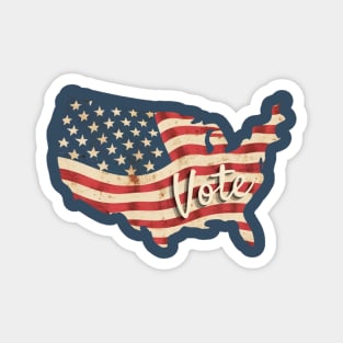 Vote - USA Flag Vintage Magnet