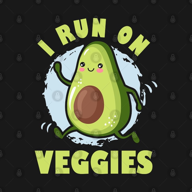 I Run On Veggies Vegetarian Running Vegan Runner by swissles