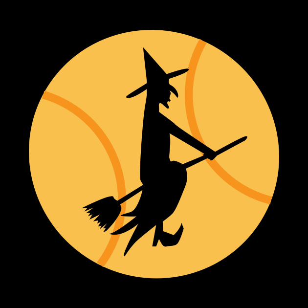 Padel Halloween Witch Silhouette by whyitsme