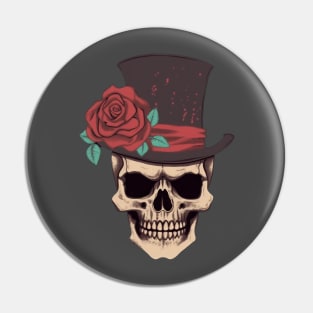 Skullz n' Roses Pin