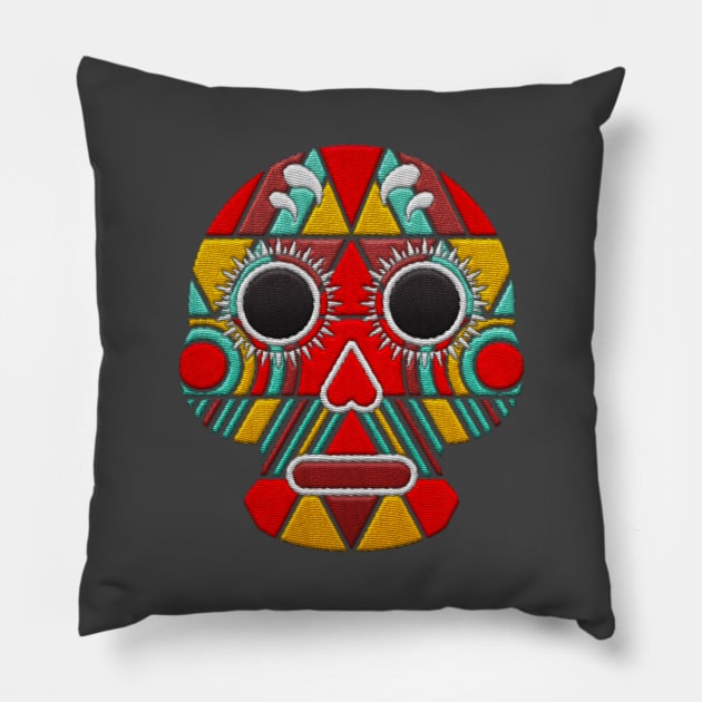 Geometric Skull Pillow by aaallsmiles