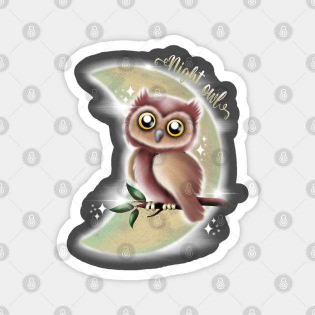 Night owl Magnet by Manxcraft