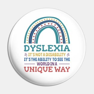 Dyslexia Awareness Dyslexic Pin