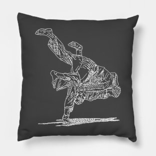 Judo Throw - Light on Dark Pillow