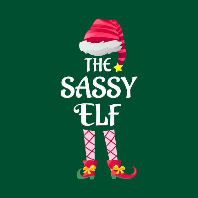 The Sassy Elf Christmas Matching Pajama Family Party Gift by BooTeeQue