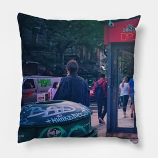 East Village Street Manhattan New York City Pillow