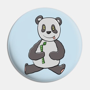 panda bear with bamboo in hand Pin