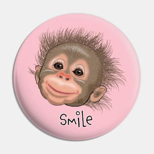Baby Monkey Smile Pin