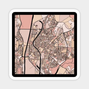 Seville Map Pattern in Soft Pink Pastels Magnet