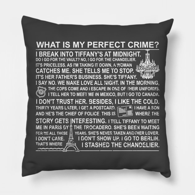 Dwight's Perfect Crime Pillow by NinthStreetShirts