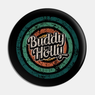 Buddy Holly // Retro Circle Crack Vintage Pin