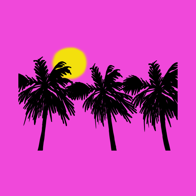 Purple Palm Trees by Cartoon Nuke