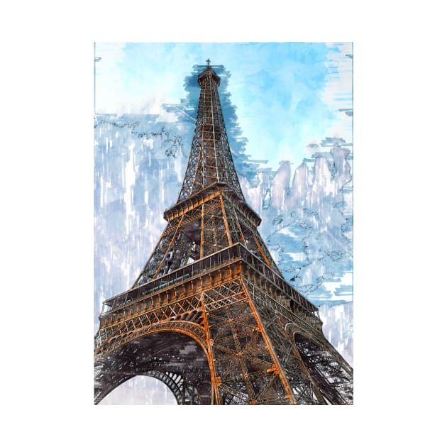 Eiffel Tower Low Angle. For Paris Lovers. by ColortrixArt