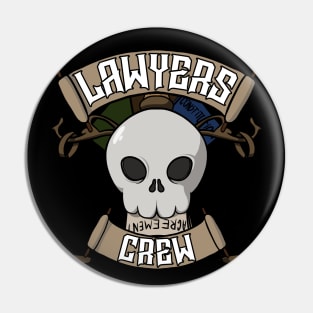 Lawyers crew Jolly Roger pirate flag Pin