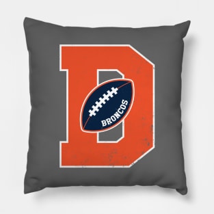 Big Bold Denver Broncos Monogram Pillow