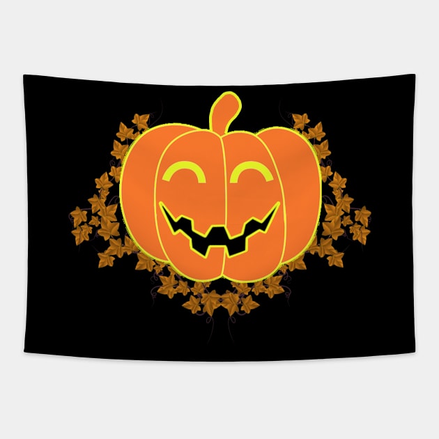 Cute Pumpkin Tapestry by Mavis