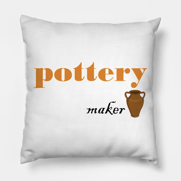 pottery maker Pillow by IconRose