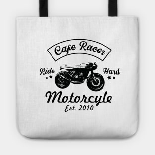 Motorcycle Caferacer Est 2010 White Tote