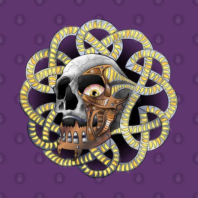 Bio-Mechanical Skull Knot by Chuck