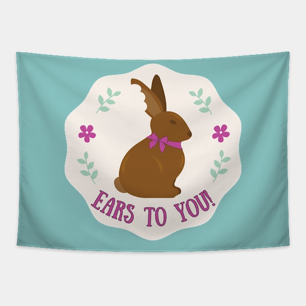 Ears to You Chocolate Easter Bunny Tapestry by Zennic Designs