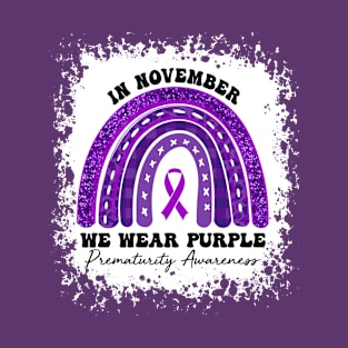 In November We Wear Purple Prematurity Awareness T-Shirt