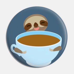 sloth, coffee cup, sloffee Pin