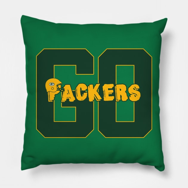 Go Packers Pillow by FootballBum