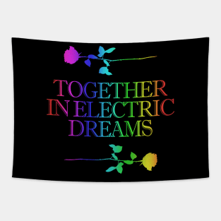 Together In Electric Dreams - 80's Retro Design Tapestry