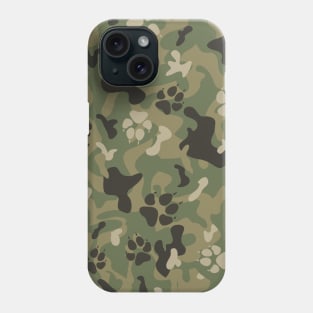 Camouflage Paw Print Pattern Phone Case