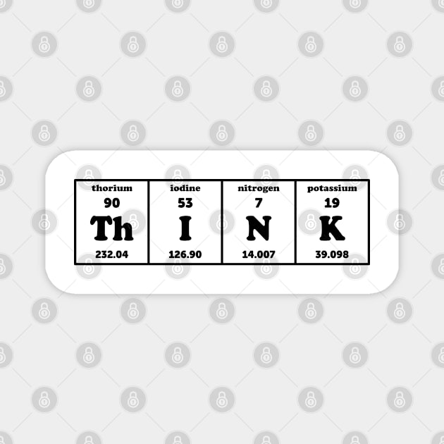 Periodic Table Think | Chemistry Magnet by ScienceCorner