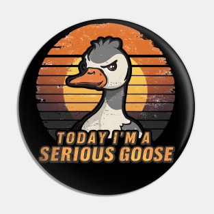 Today I'm A Serious Goose Funny Silly Goose Meme Pin