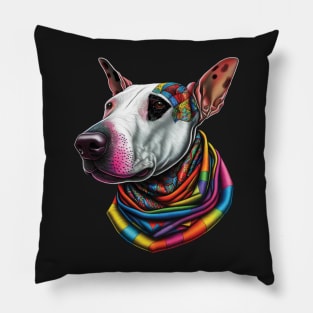 More Dogs of Color - #5 (Bull Terrier) Pillow