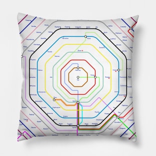 Solar System Subway System Pillow