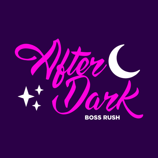 Boss Rush After Dark Logo (Pink + White) by Boss Rush Media | Boss Rush Network