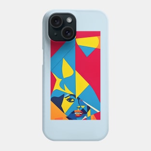 Abstract Modern: Bold Colors Woman Face Phone Case