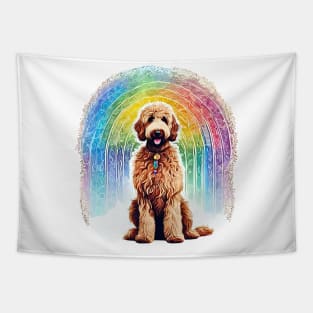 Goldendoodle Boho Rainbow Tapestry