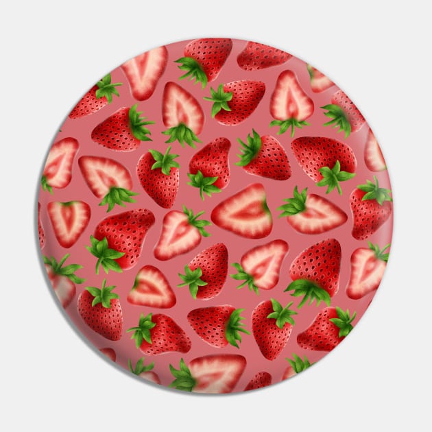 Strawberries Pin by CleanRain3675